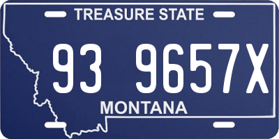 MT license plate 939657X