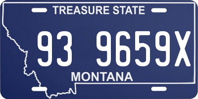 MT license plate 939659X