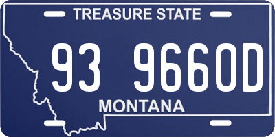 MT license plate 939660D