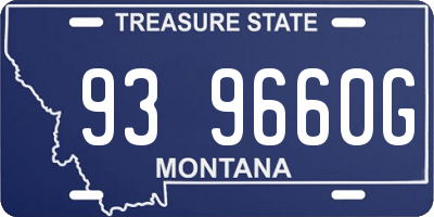 MT license plate 939660G