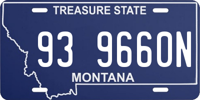 MT license plate 939660N
