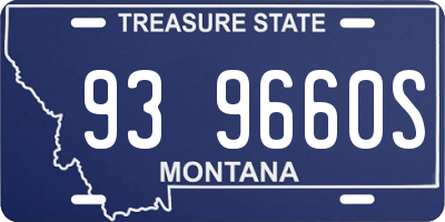 MT license plate 939660S