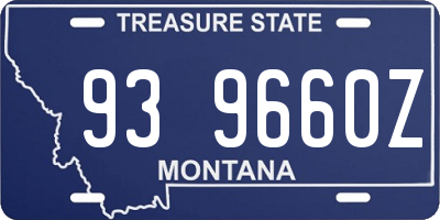MT license plate 939660Z
