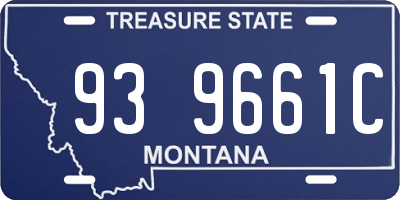 MT license plate 939661C