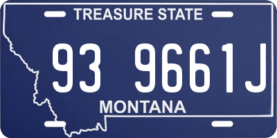 MT license plate 939661J
