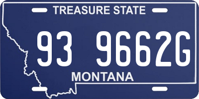 MT license plate 939662G