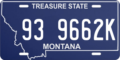 MT license plate 939662K