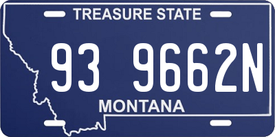 MT license plate 939662N