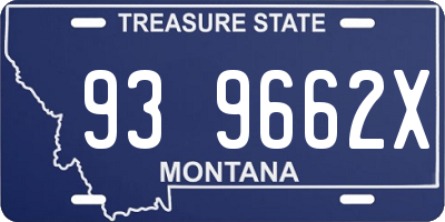 MT license plate 939662X