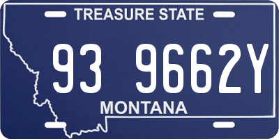 MT license plate 939662Y