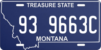 MT license plate 939663C