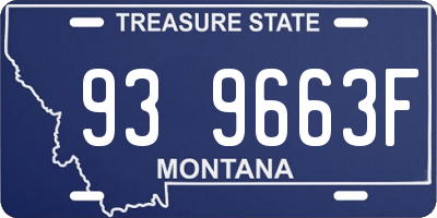 MT license plate 939663F