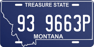 MT license plate 939663P