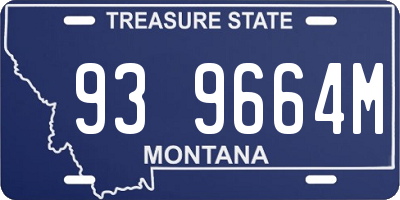 MT license plate 939664M