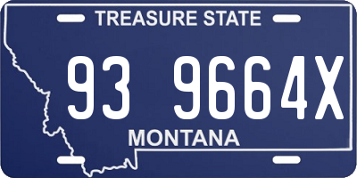 MT license plate 939664X