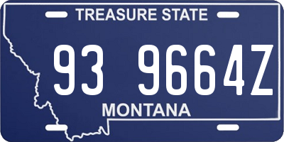 MT license plate 939664Z