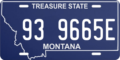 MT license plate 939665E