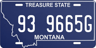 MT license plate 939665G