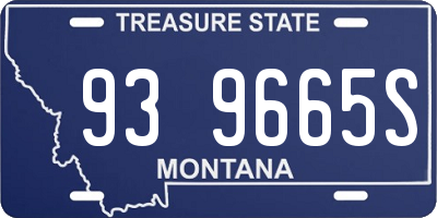 MT license plate 939665S