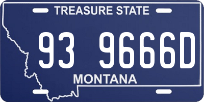 MT license plate 939666D