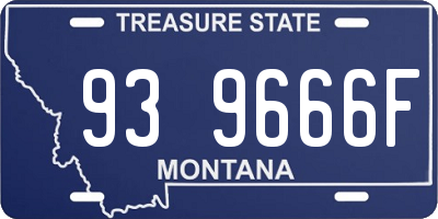 MT license plate 939666F