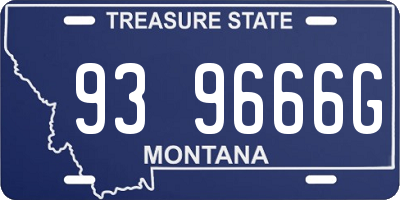 MT license plate 939666G