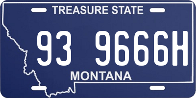 MT license plate 939666H