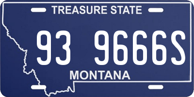 MT license plate 939666S