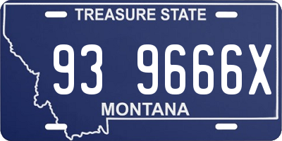 MT license plate 939666X