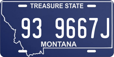MT license plate 939667J