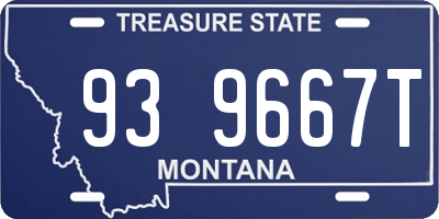 MT license plate 939667T