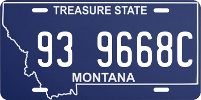 MT license plate 939668C