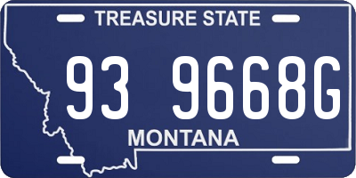MT license plate 939668G