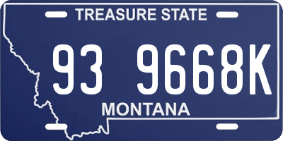 MT license plate 939668K