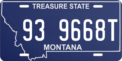 MT license plate 939668T