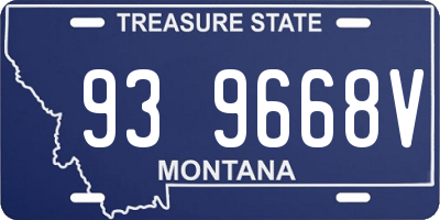 MT license plate 939668V