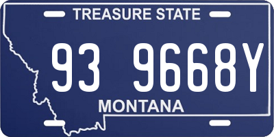 MT license plate 939668Y
