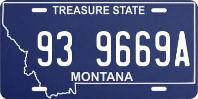MT license plate 939669A