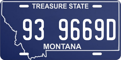 MT license plate 939669D