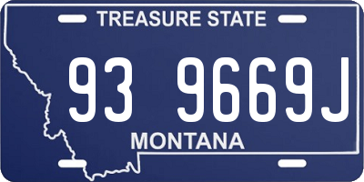 MT license plate 939669J