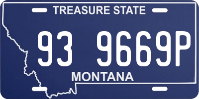 MT license plate 939669P