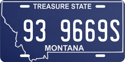 MT license plate 939669S