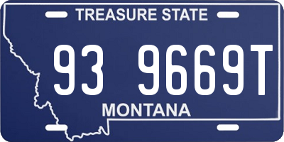 MT license plate 939669T