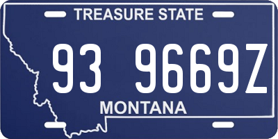 MT license plate 939669Z