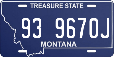MT license plate 939670J