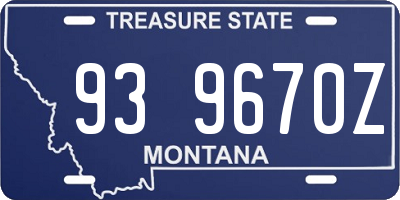 MT license plate 939670Z