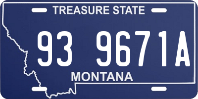 MT license plate 939671A
