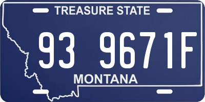MT license plate 939671F