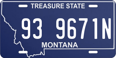 MT license plate 939671N