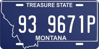 MT license plate 939671P
